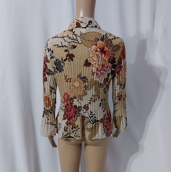 ALLISON TAYLON blouse size medium Long sleeves - Picture 2 of 9